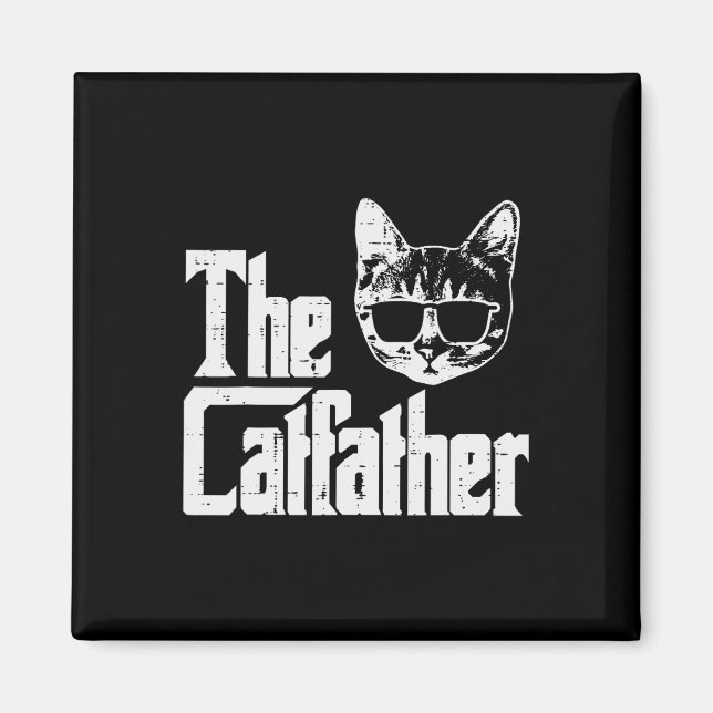 Katfader Funny Cat Pappa Fars dag Movie Pun Magnet (Framsidan)