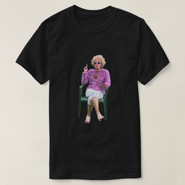 Kath and Kim Kath Having a Smoke T Shirt (Design framsida)