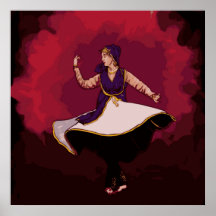Kathak-dansare - en soloframträdande i Vector
