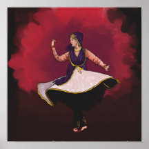Kathak-dansare - en soloframträdande