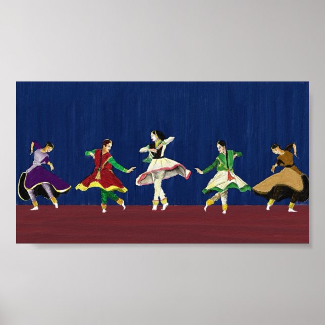 Kathak Dansare Miniatyrtryck Poster (Framsidan)