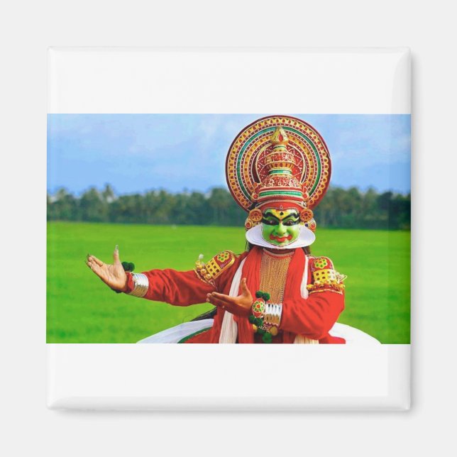 Kathakali Dance Form Of Kerala,India Magnet (Framsidan)