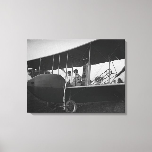 Katharine Wright med Orville i Model HS Canvastryck (Framsida)