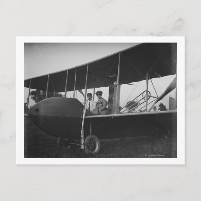 Katharine Wright med Orville i Model HS Vykort (Framsida)