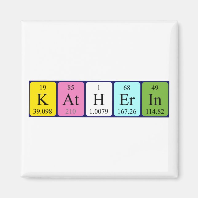 Katherin Periodisk bord namn magnet (Framsidan)