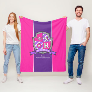 Katherine brev K namn betyder rosa lila Fleecefilt