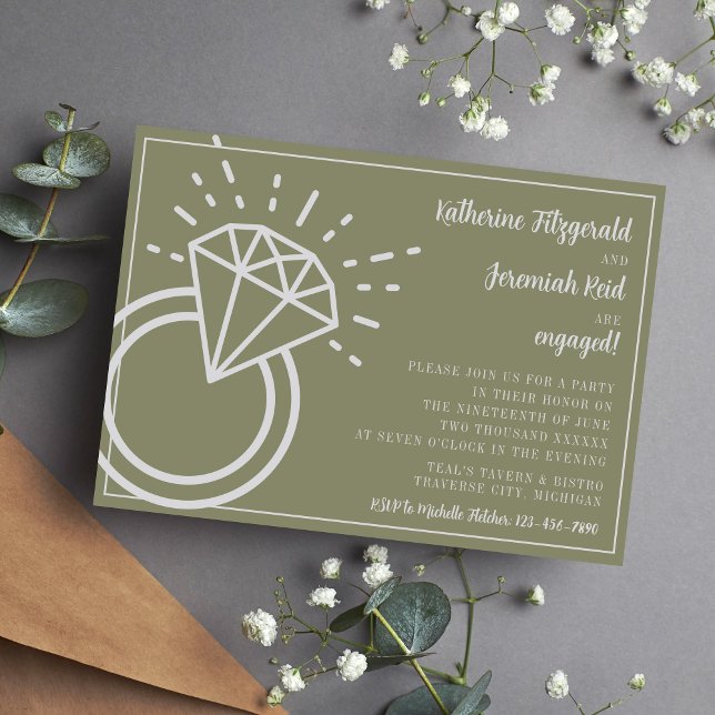 Katherine | Curted Färg | Förlovningsfest Inbjudningar (Skapare uppladdad)