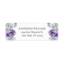 Katherine Lila Succulents Bröllop Returadress Returadress Etikett