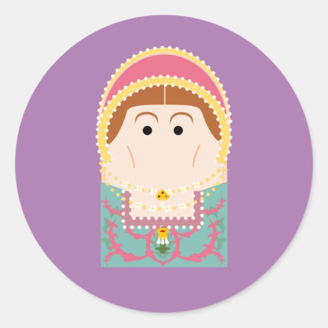 Katherine Parr Runt Klistermärke (Framsida)
