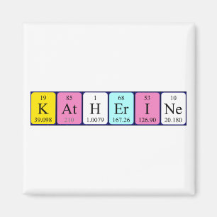 Katherine Periodiska magnet bord namn