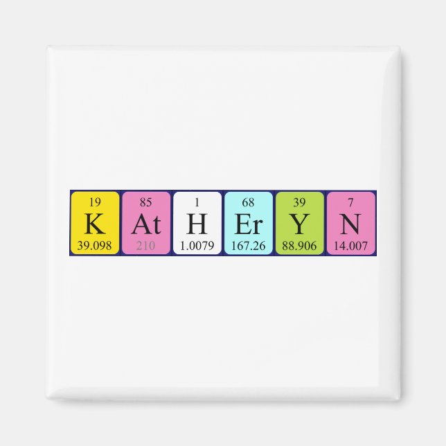 Katheryn Periodiska bord namn magnet (Framsidan)