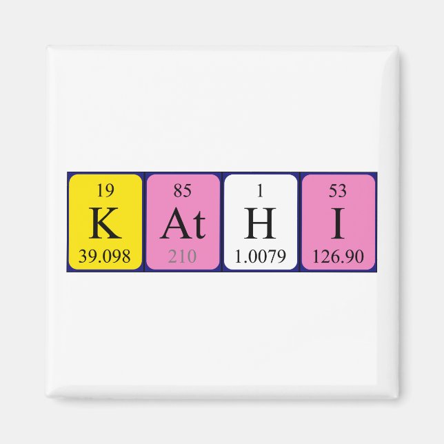 Kathi periodiskt återkommande bord namn magnet (Framsidan)