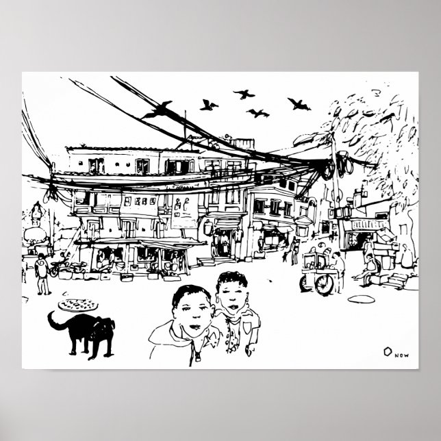 Kathmandu-gatan Poster (Framsidan)