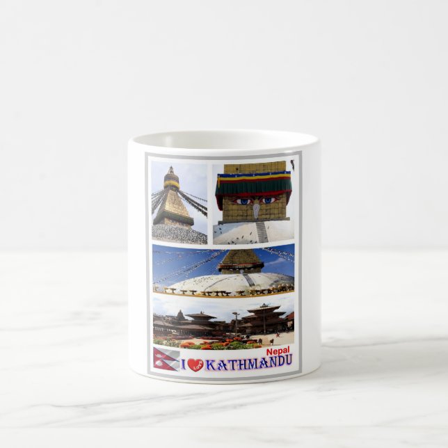 Kathmandu - I Kärlek - Nepal - Kaffemugg (Center)