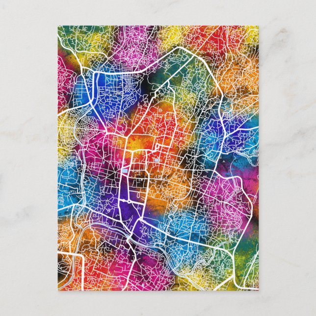 Kathmandu Nepal Karta Vykort (Framsida)