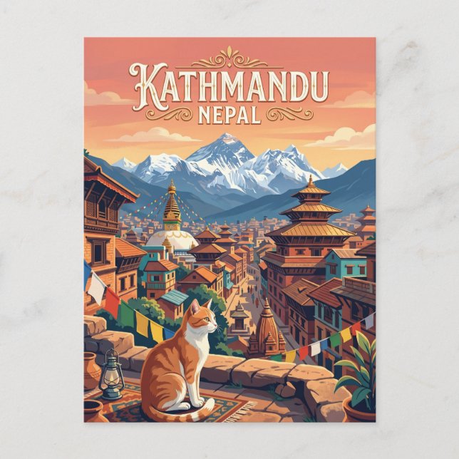 Kathmandu, Nepal Nepal Vykort (Framsida)