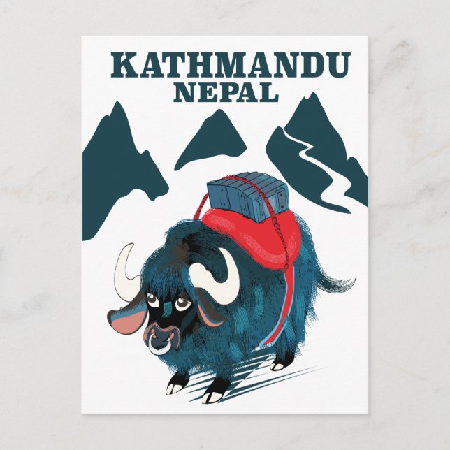 Kathmandu Nepal Resa affisch Vykort (Framsida)