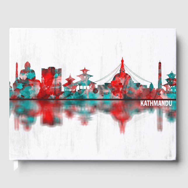 Kathmandu Nepal Skyline Gästböcker (Framsida)