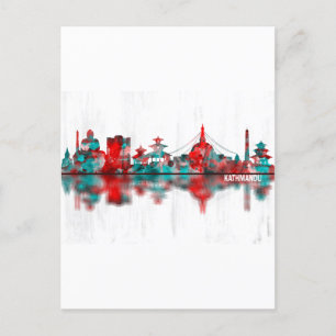 Kathmandu Nepal Skyline Inbjudan Vykort