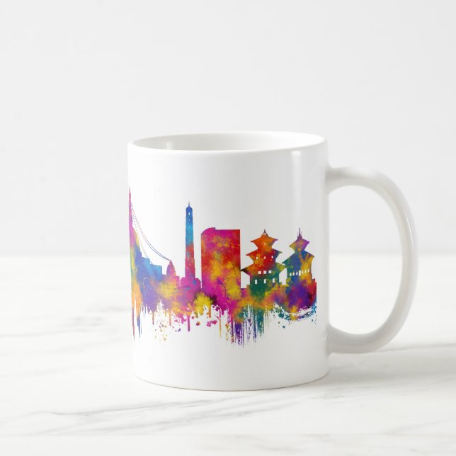 Kathmandu Nepal Skyline Kaffemugg (Höger)