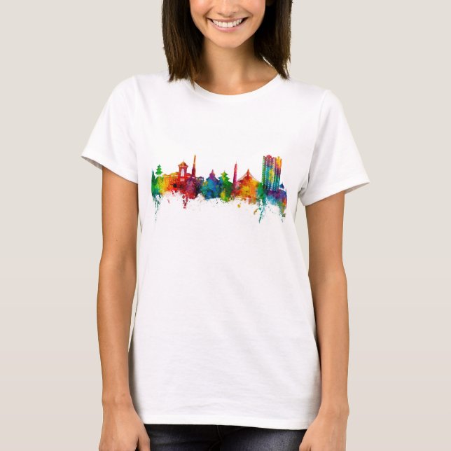Kathmandu Nepal Skyline T Shirt (Framsida)