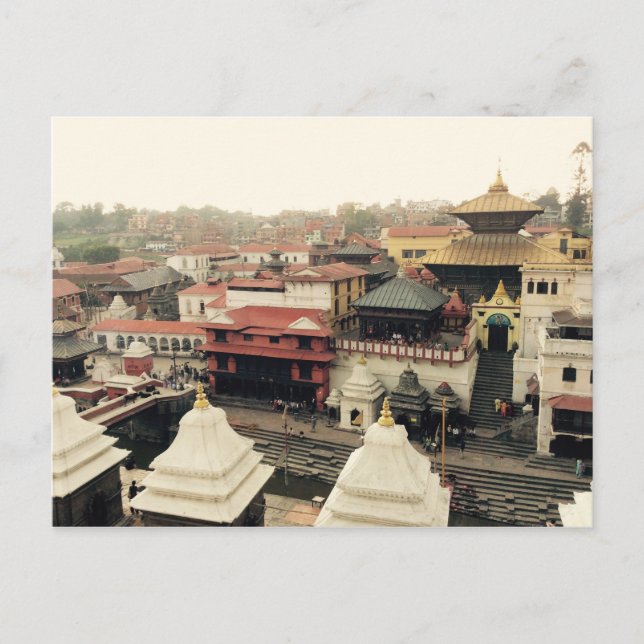 Kathmandu, Tak, Tempeln Nepal Vykort (Framsida)