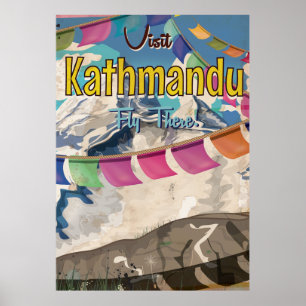 Kathmandu Vintage resor poster