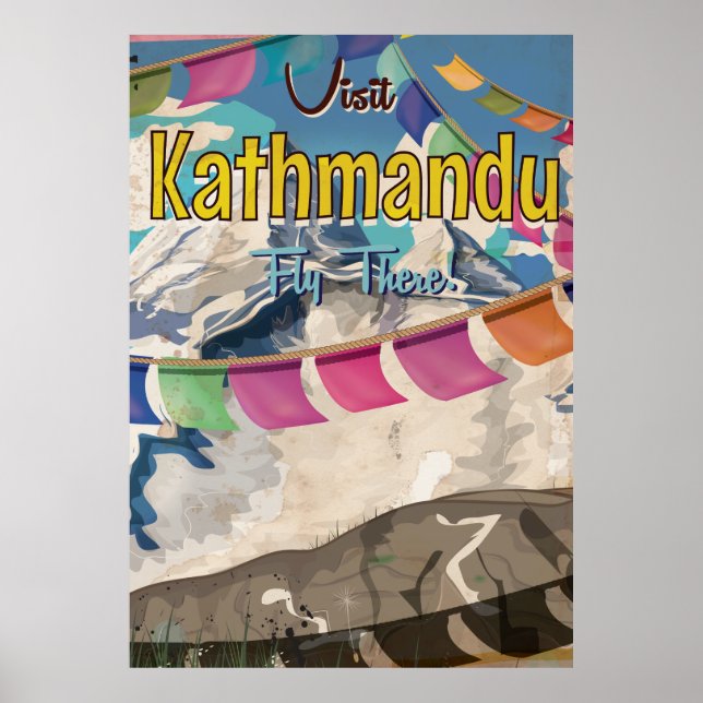 Kathmandu Vintage resor poster (Framsidan)