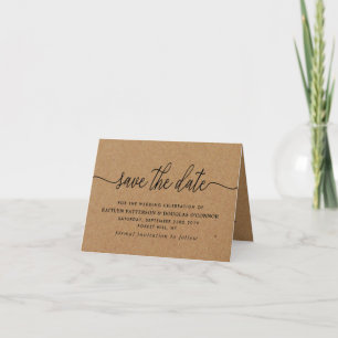 Kathy Dixon Rustic Kraft Simple Script STD Kort