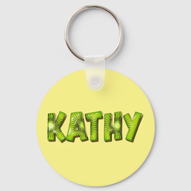 Kathy Namn Kiwi Design Schlüsselanhänger Nyckelring (Framsida)