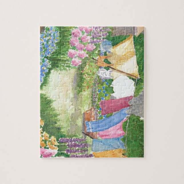 Kathys tvätt på det Monhegan öMaine pussel (Vertikal)