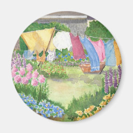 Kathy's Tvätt på Monhegan Island Maine Button Magnet