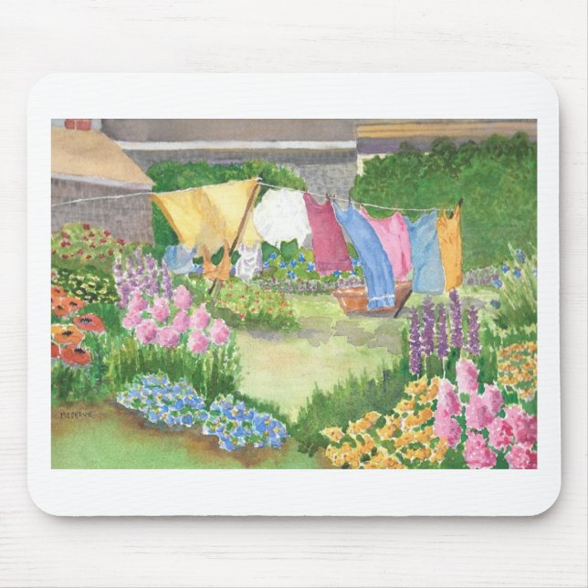 Kathy's Tvätt på Monhegan Island Maine Mousepad Musmatta (Framsidan)