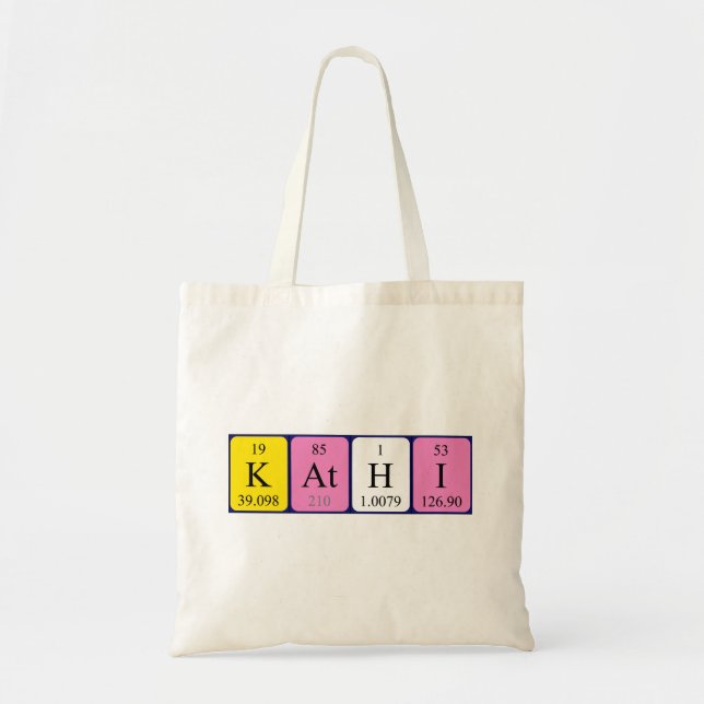 Kati Periodisk bord namn tote bag Tygkasse (Framsidan)