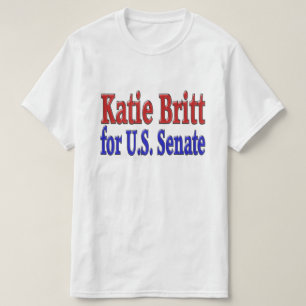 Katie Britt för senaten med röd blå text T-Shirt