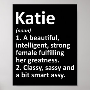 Katie Definition Personlig Namn Funny jul Poster