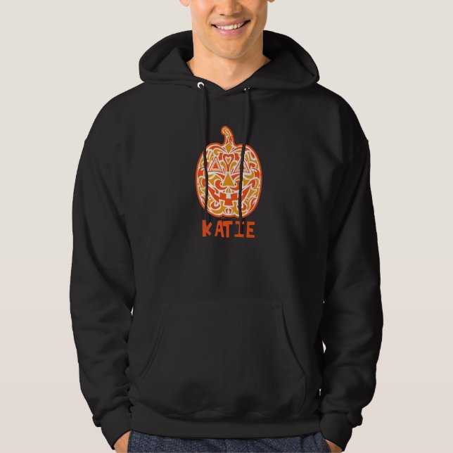 Katie Halloween Socker Skalle Hoodie (Framsida)