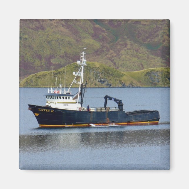Katie K, Crab Boat in Dutch Harbor, Alaska Magnet (Framsidan)