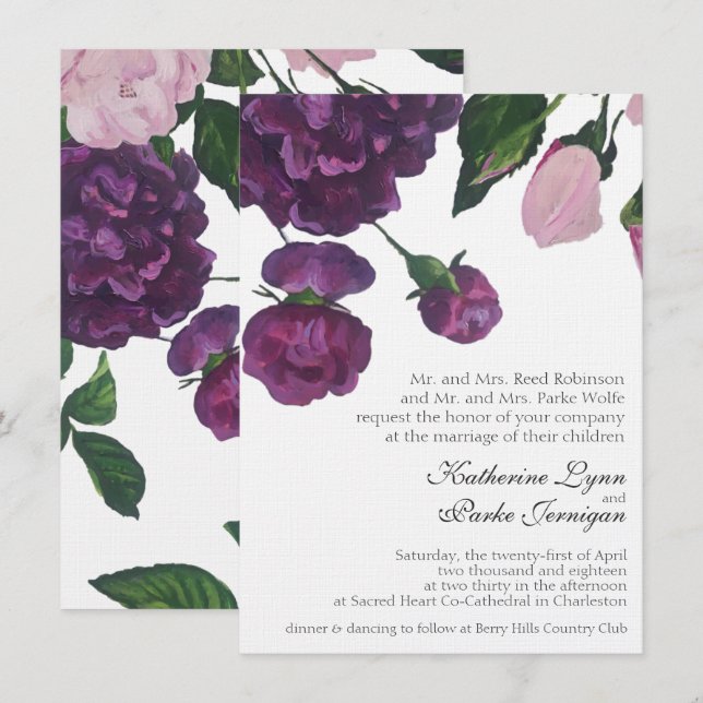 Katie & PJ-inbjudan Inbjudningar (Fram/baksida)