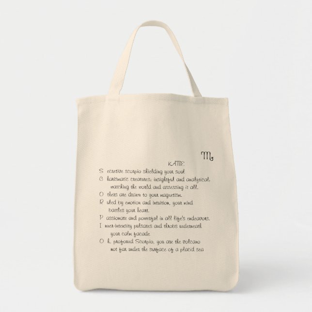 KATIE-SCORPIOtotot hänger lös Tygkasse (Framsidan)