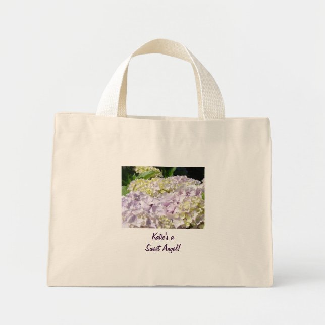 Katie's a Sweet Angel-handväskor Pastell Hydrangea Mini Tygkasse (Framsidan)