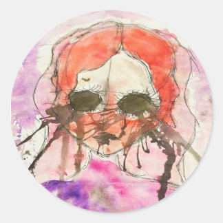 Katies Artwork #2 - Round Sticker Runt Klistermärke