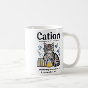 Katjon T-Shirt Katt Vetenskap Kemi Lärare Rolig C Kaffemugg