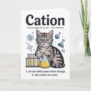 Katjon Tröja Katt Vetenskap Kemi Lärare Rolig Kemi Kort