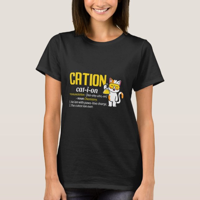 Katjonkatet I Ion Pronuncision Science Boys Girl T Shirt (Framsida)