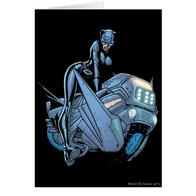 Katkvinna och cykel hälsningskort (Framsidan)