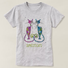 KATLAST | Abstrakt Sofistikerade Finare-katter Tee Shirt