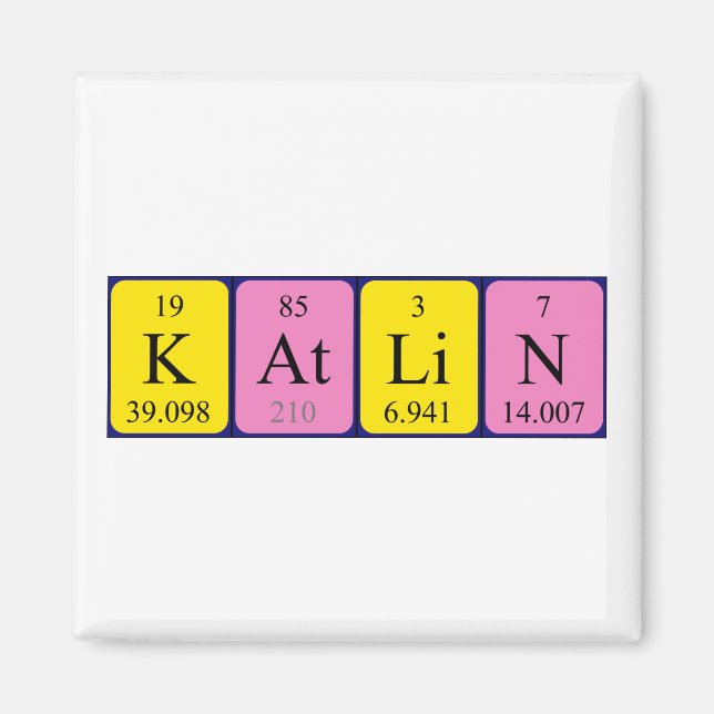 Katlin periodisk magnet bord namn (Framsidan)