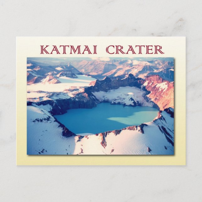 Katmai crater, Katmai nationalpark, Alaska Vykort (Framsida)