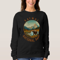 Katmai National Park Bear Retro Distress Circle